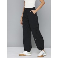 Women Relaxed Loose Fit Wide Parachute Joggers
