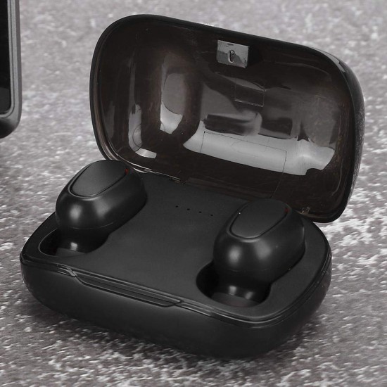 TWS L21 Bluetooth 5.0 Headset Wireless Earbuds Music Sport Earphone (Black)