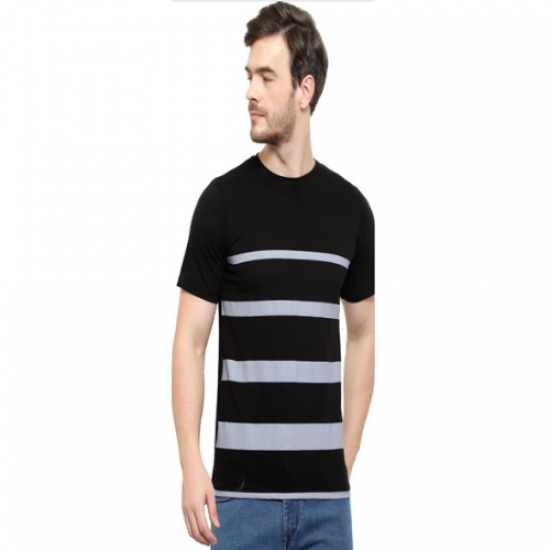 Half Sleeve Men T-Shirt Black