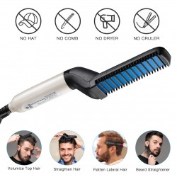 Electric Hair Comb for Men | Beard Straightener Hot Comb Magic Massage Comb | Flexible Modeling Beard Straightening Nature Hair Curlying Hair Straightener