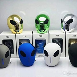 Electronics Fashion Cool Alien Shape Portable Speaker Wireless Bluetooth Stereo Speaker HD Bass Speaker multi colour