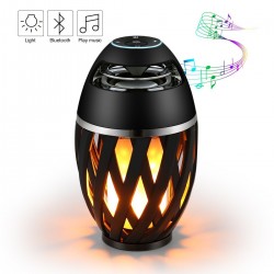 Flame Torch Atmosphere Bluetooth LED Lamp Wireless Outdoor Portable Stereo Speaker with HD Audio and Enhanced Bass Sound and Mini Tripod Stand for iPad iPhone