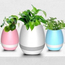 Music Flowerpot  Smart Plant Pots Touch Music Plant Lamp with Rechargeable Wireless Bluetooth Speaker and Led Night Light