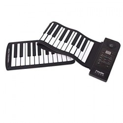 Portable 61 Keys Rollup Piano | Standard Soft Flexible Foldable Piano Electronic Piano Keyboard with External Power Adapter for Children Beginner