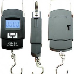 50Kg Portable Electronic Digital LCD Pocket Weighing Hanging Scale For Travel Luggage Weighing Scale Black
