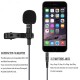 Professional Mini Lavalier Lapel Microphone 3.5mm Omni directional Condenser Clip On Noice Cancelling