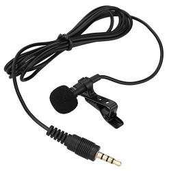 Professional Mini Lavalier Lapel Microphone 3.5mm Omni directional Condenser Clip On Noice Cancelling