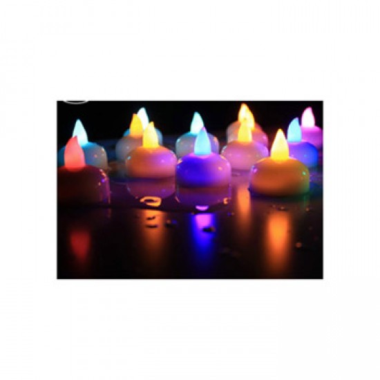 Waterproof and Flameless Battery Operated LED Floating Tea Light Candles (Pack of 6)