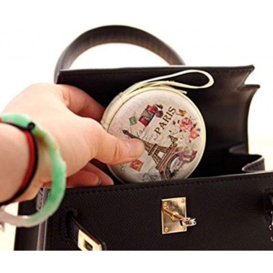 Paris Eiffel Tower Skin Zipper Cable Coin Earphone Earbuds Storage Case carrying Pouch Bag SD Card Holder Mini Box
