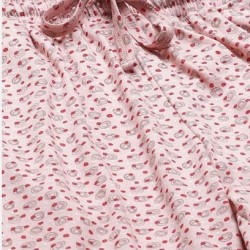 Women Printed Night Suit (Pink)