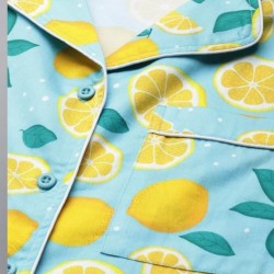 Women Lemon Printed Night Suit
