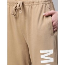 Women Printed Nightwear Co-ord Set (Beige)