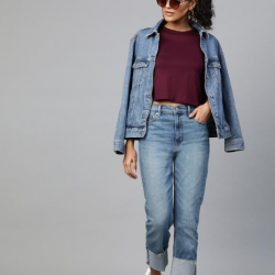 Women Crop Top (wine)