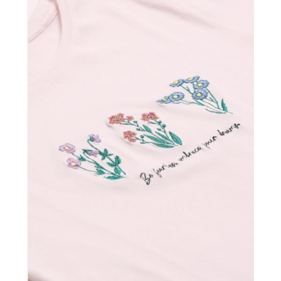 Women Embroided Top (Pink)