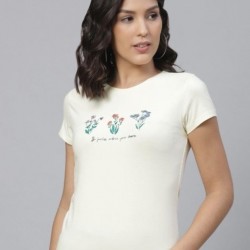 Women Embroided Top (Yellow)