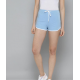 Women Solid Regular Shorts Blue