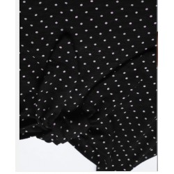 Women Polka Dot Print Top (Black)
