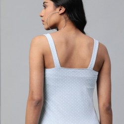 Women Polka Dot Print Top (Blue)