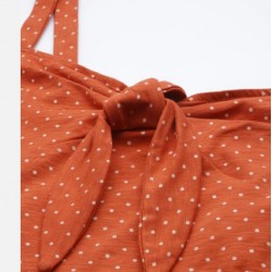 Women Polka Dot Print Top (Rust)