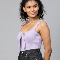 Women Tie-up Fitted Top Lvn