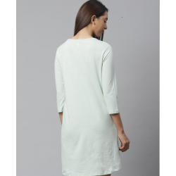 Women Printed NightDress Mint