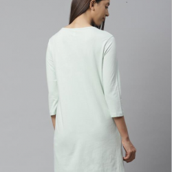 Women Printed NightDress Mint