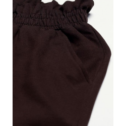 Women Slim Fit Cropped Trousers Dark Maroon