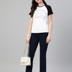 Women Printed T-shirt Black