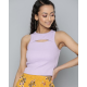 Women Ribbed Fitted Cut-Out Crop Top Lvn