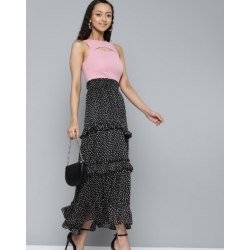 Women Ribbed Fitted Cut-Out Crop Top Pnk