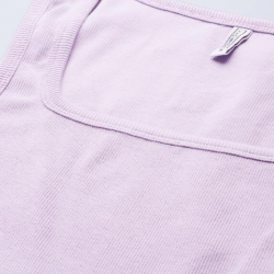 Women Ribbed Fitted Crop Top Lvn