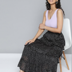 Women Ribbed Fitted Crop Top Lvn